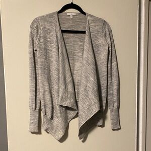 GAP Women's Heather Gray Open Cardigan